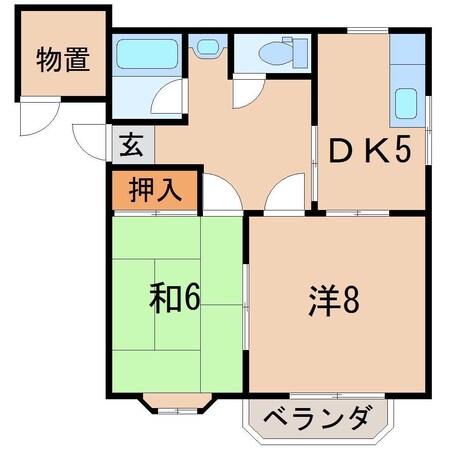 コーポサンフィールドＡの物件間取画像